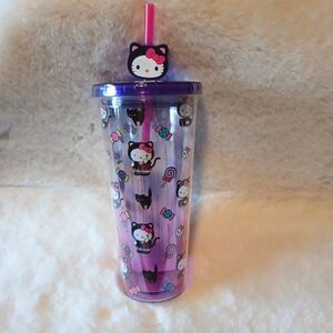 Hello Kitty Purple Tumbler With Straw